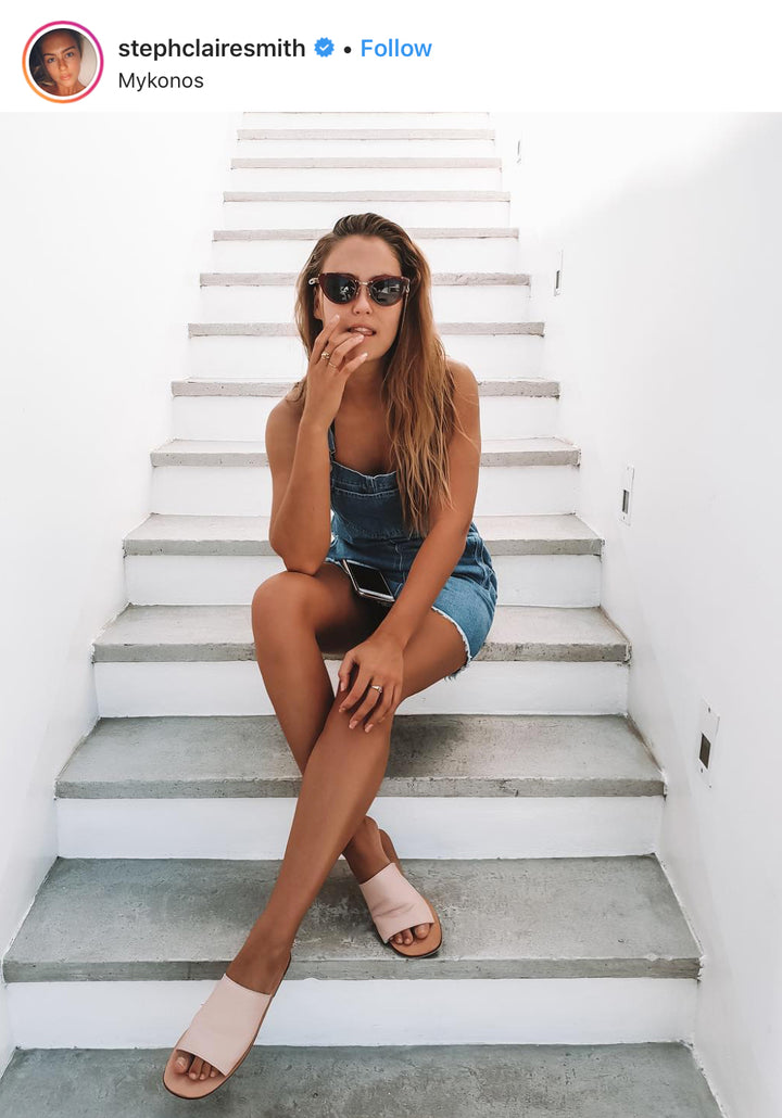 Steph Claire Smith In James Smith Slides Mykonos