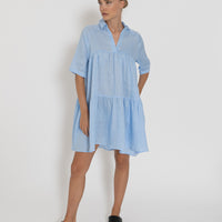 'Aperitivo Mini Dress'- Amalfi Blue