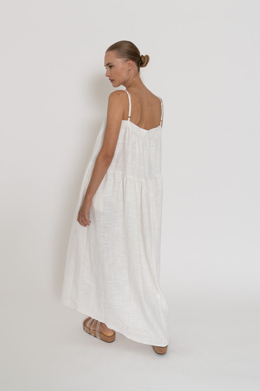 'Ischia Dress'- White Tatami