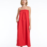 'Vacanza Strapless Dress' - Chilli