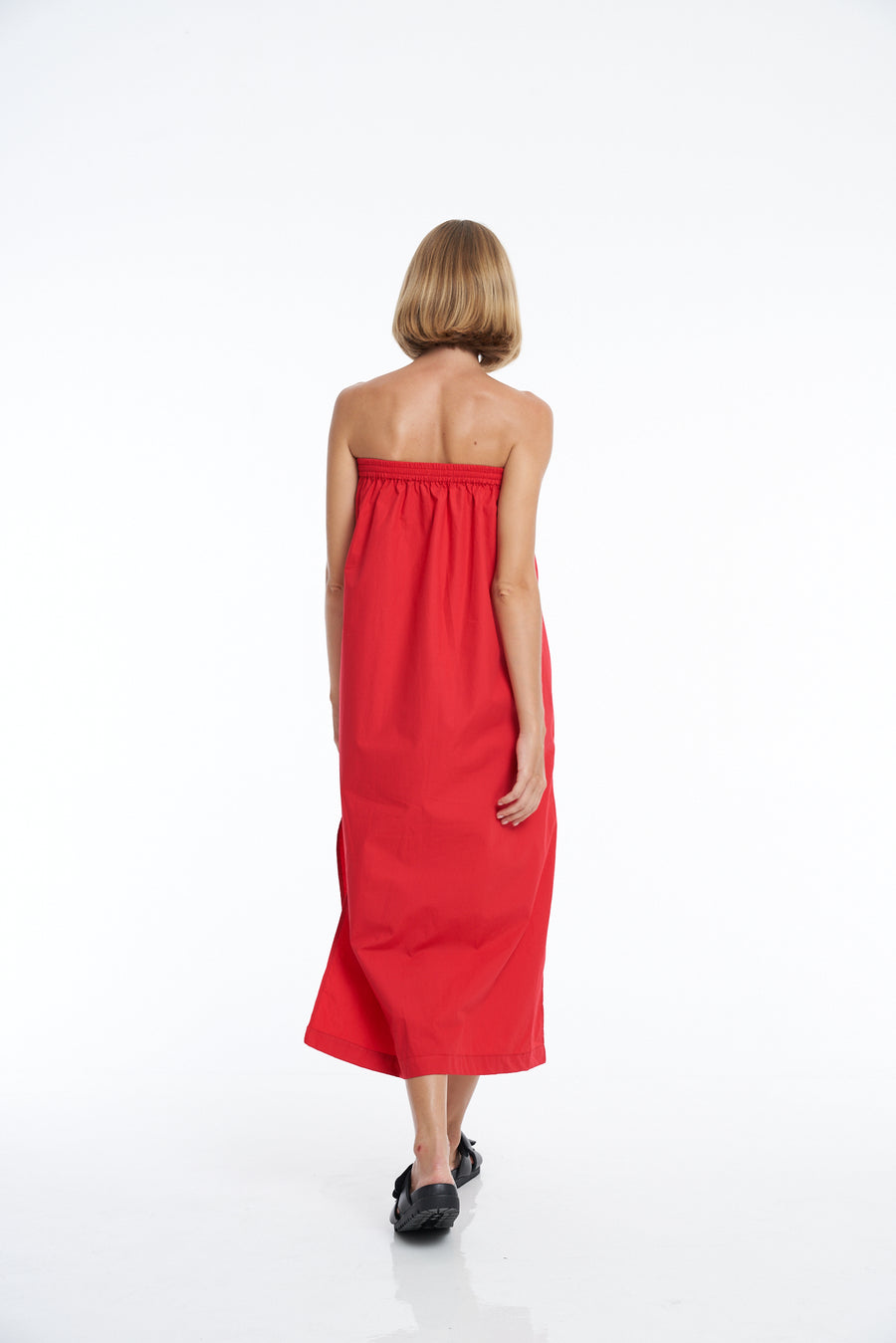 'Vacanza Strapless Dress' - Chilli