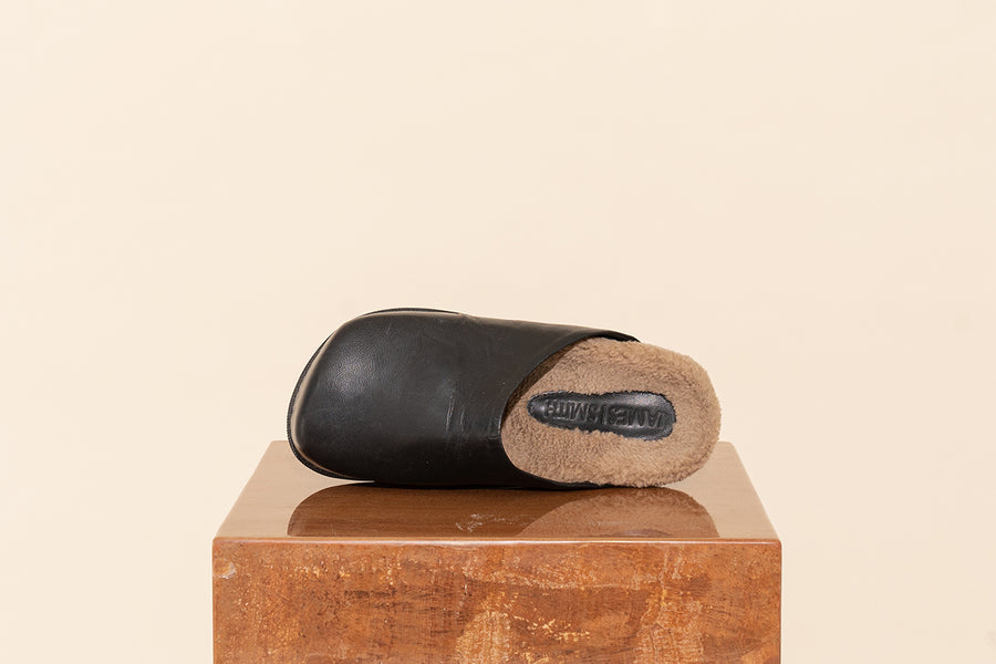 'Urbino Loafer' - Black/Chestnut Sherpa