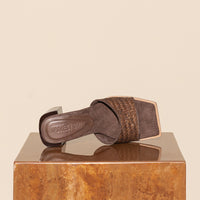'Bellagio Sandal' - Chocolate Woven