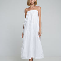 'Vacanza Strapless Dress' - White