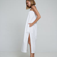 'Vacanza Strapless Dress' - White