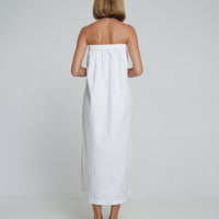 'Vacanza Strapless Dress' - White