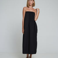 'Vacanza Strapless Dress' - Black