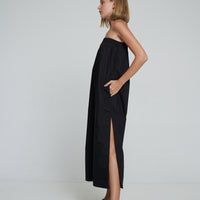 'Vacanza Strapless Dress' - Black