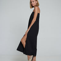 'Vacanza Strapless Dress' - Black