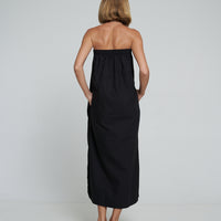 'Vacanza Strapless Dress' - Black