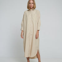 'Vacanza Shirt Dress' - Nude