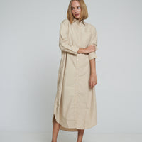 'Vacanza Shirt Dress' - Nude