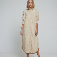 'Vacanza Shirt Dress' - Nude