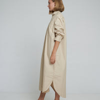 'Vacanza Shirt Dress' - Nude