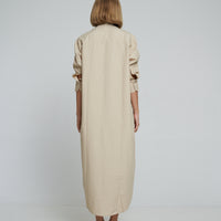 'Vacanza Shirt Dress' - Nude